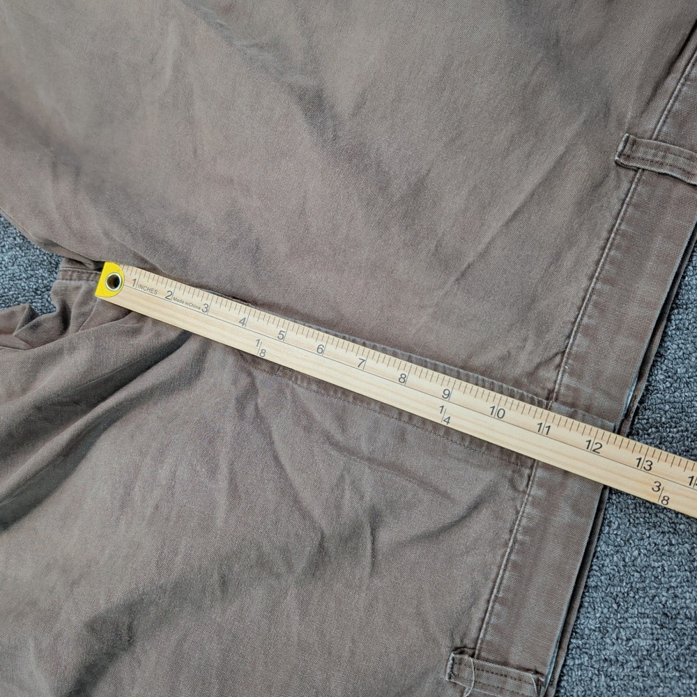 Columbia Gorpcore Utility Canvas Pants 44x32 Brown Rugged Workwear Hiking Cargo - Picture 12 of 13